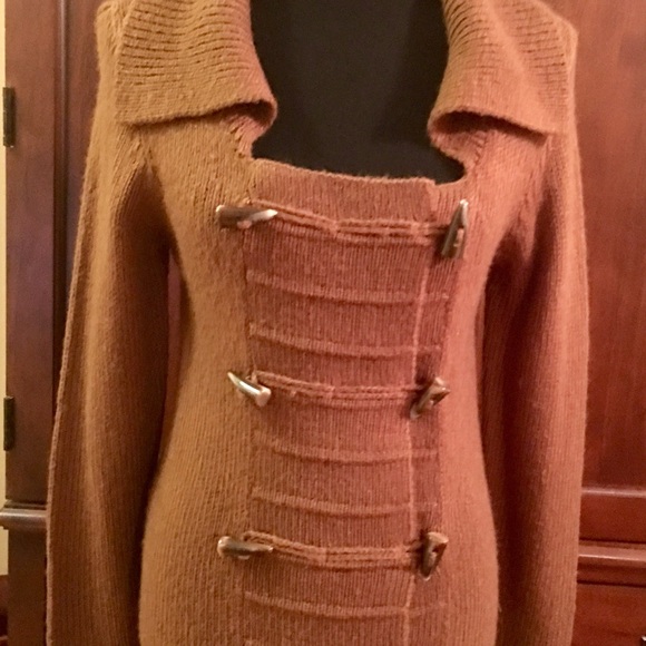 Wool blend AWESOME brown sweater, size M - Picture 2 of 8